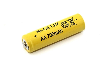 Аккумулятор AA, 1.2В, Ni-Cd, 700мАч