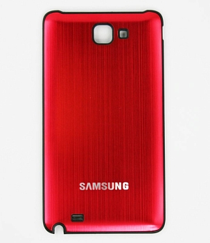 Задняя крышка для Samsung i9220, N7000, Note металл (красный) (упаковка пакет)