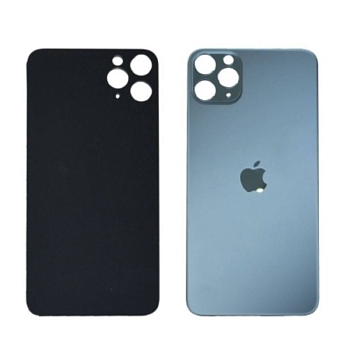 Задняя крышка (стекло) для iPhone 11 Pro Max (темно-зеленая)